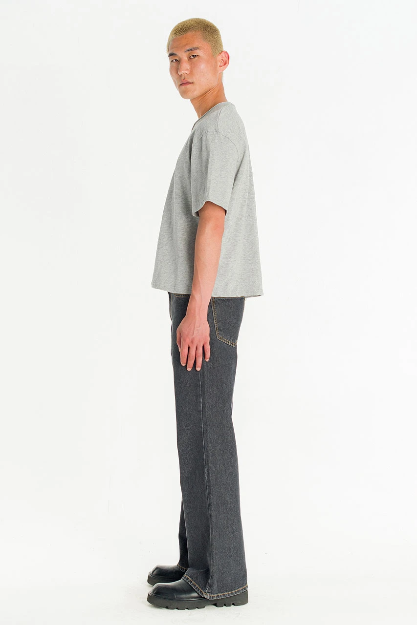 Menswear | Cropped Slub Tee, Grey