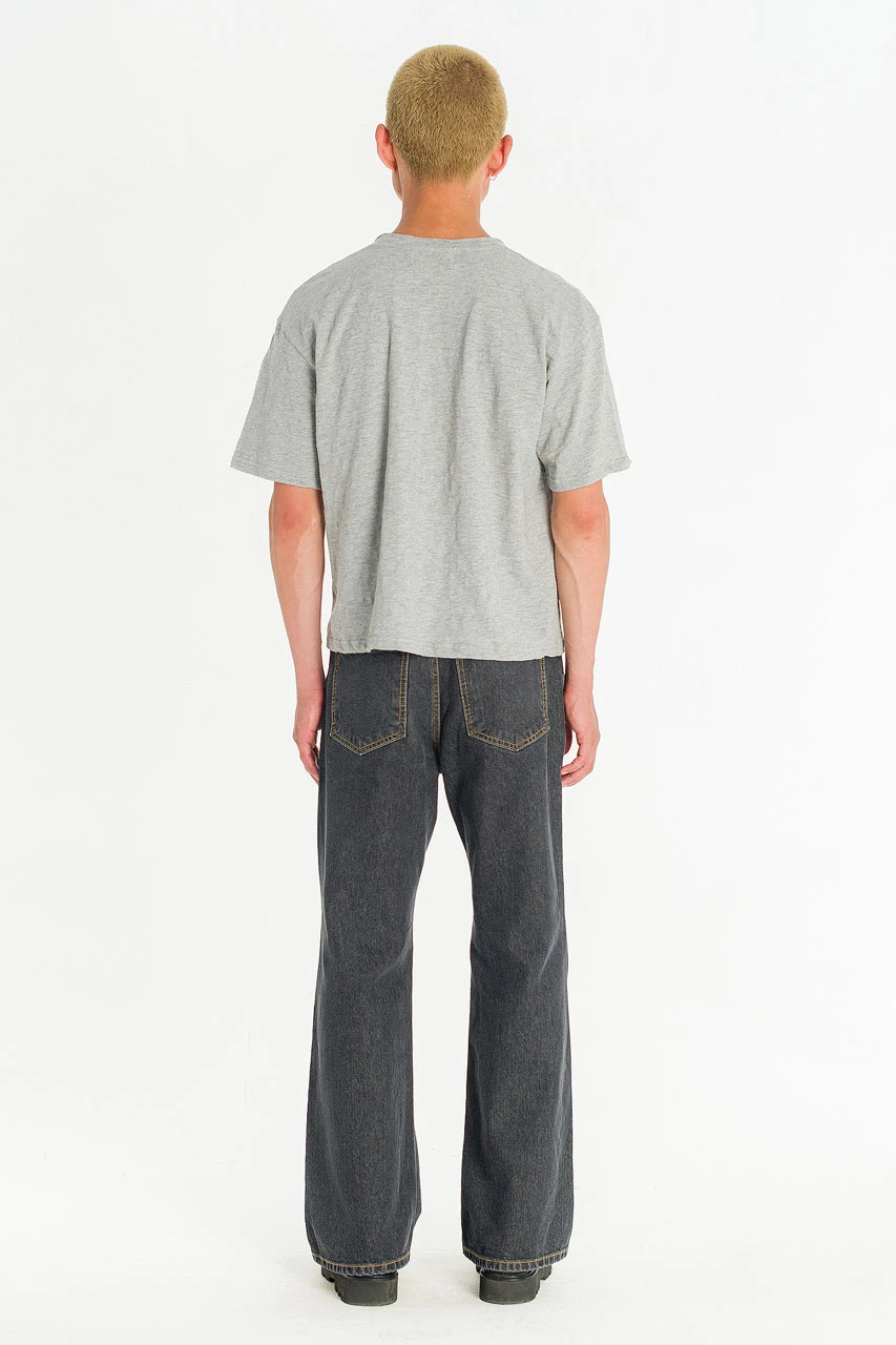 Menswear | Cropped Slub Tee, Grey