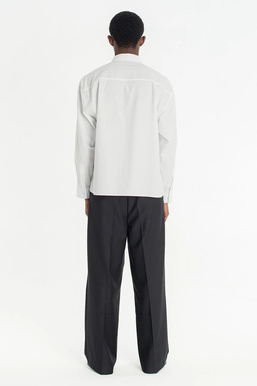 Menswear | HD Cropped Shirt, White