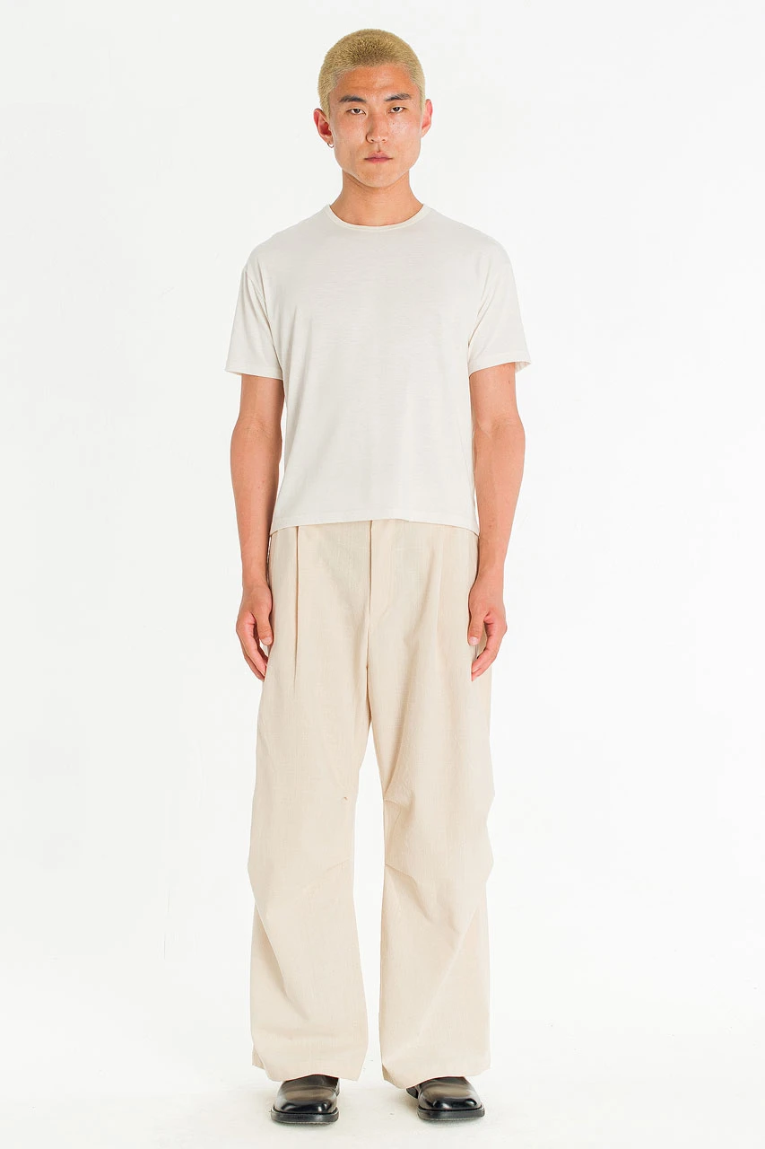 Menswear | Linen Pintuck Pants, Beige