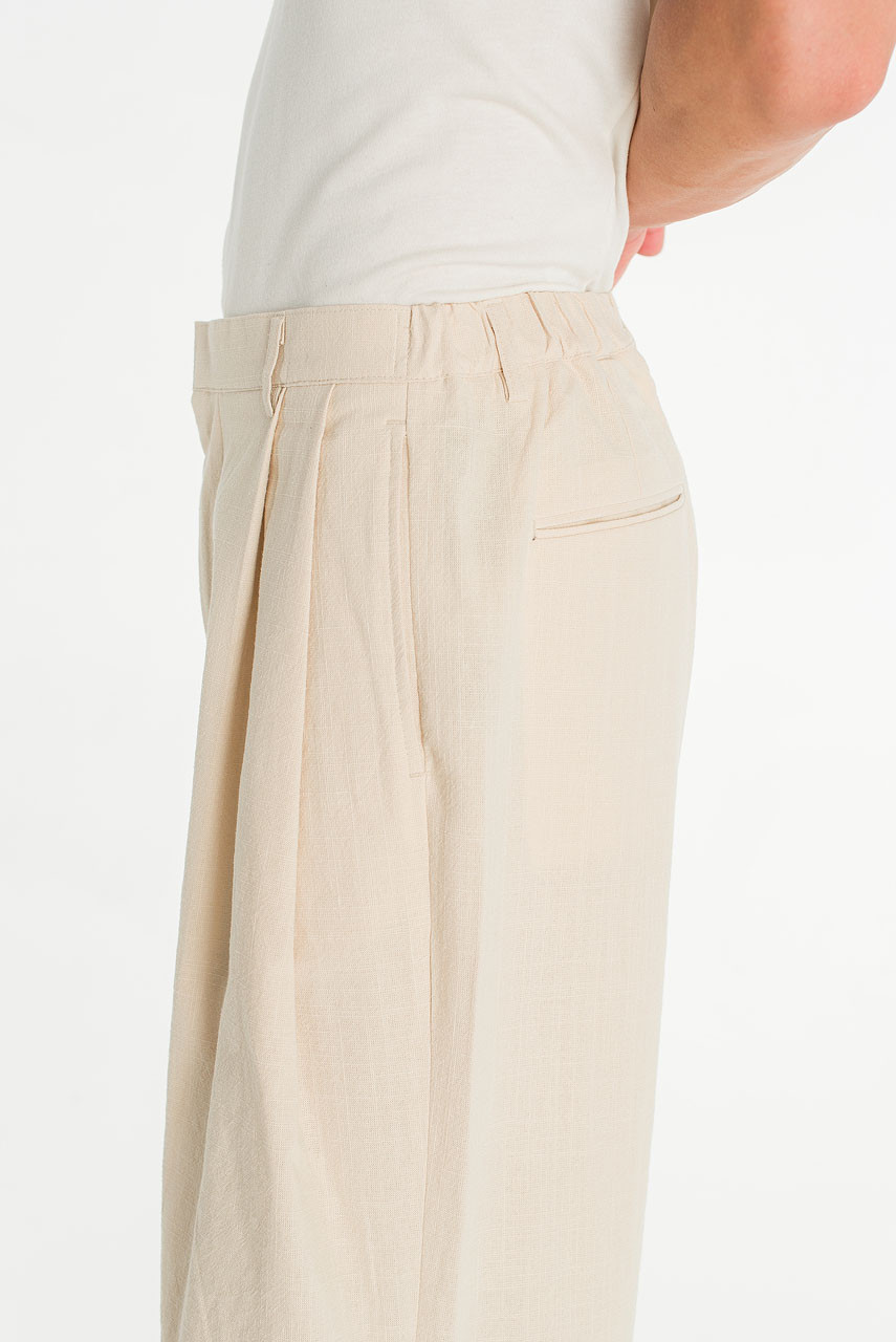 Menswear | Linen Pintuck Pants, Beige