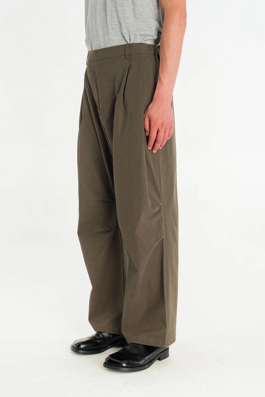Menswear | Linen Pintuck Pants, Khaki