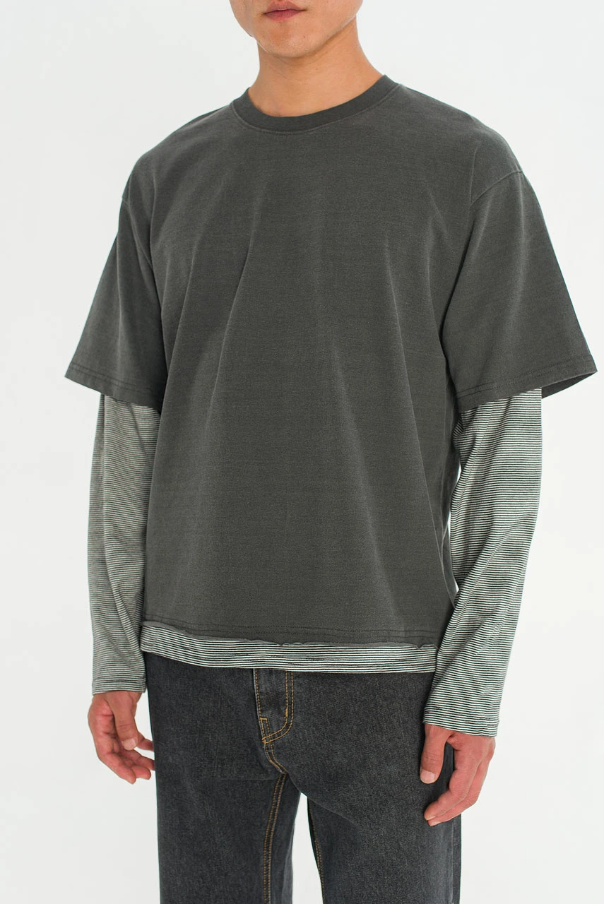 Menswear | Double Tee, Ink Grey