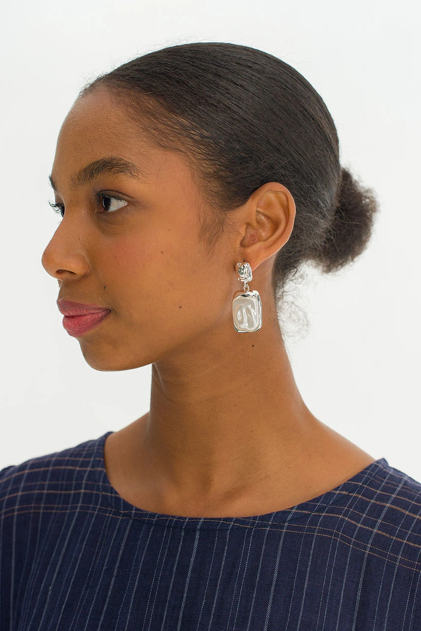 Gallery Pearl Earrings, Silver