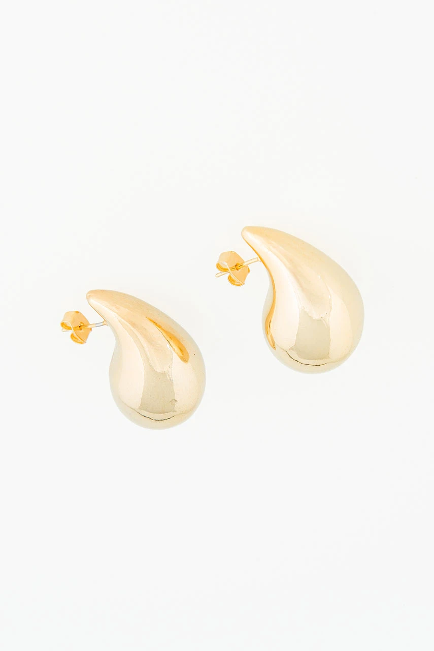 Statement Dewdrop Earrings, Gold