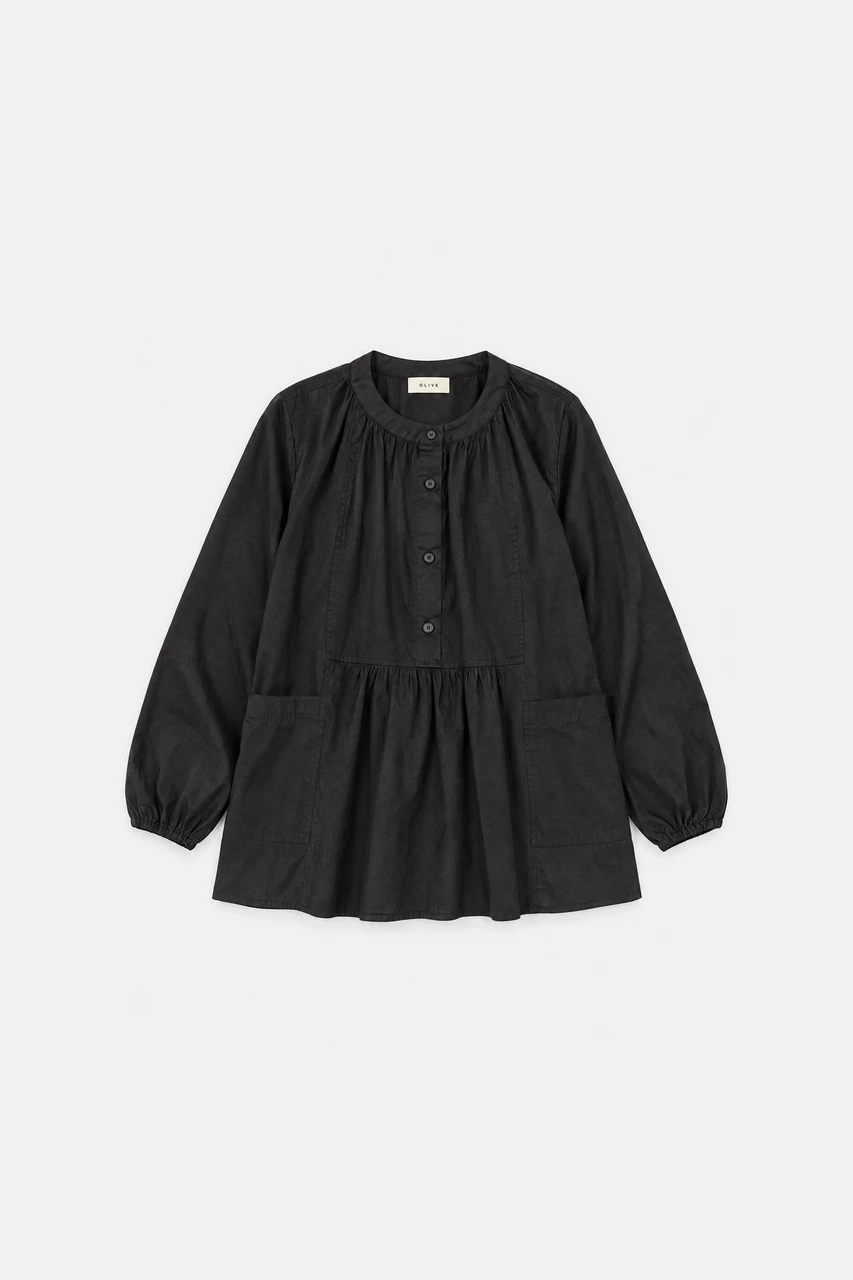 Roa Cotton Tunic, Black flatlay