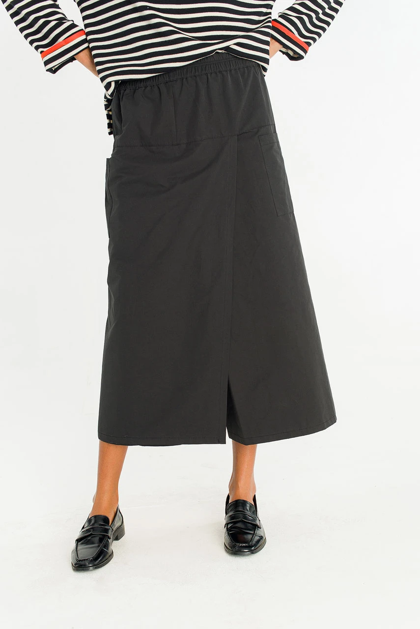 Two Way Mid Skirt, Black