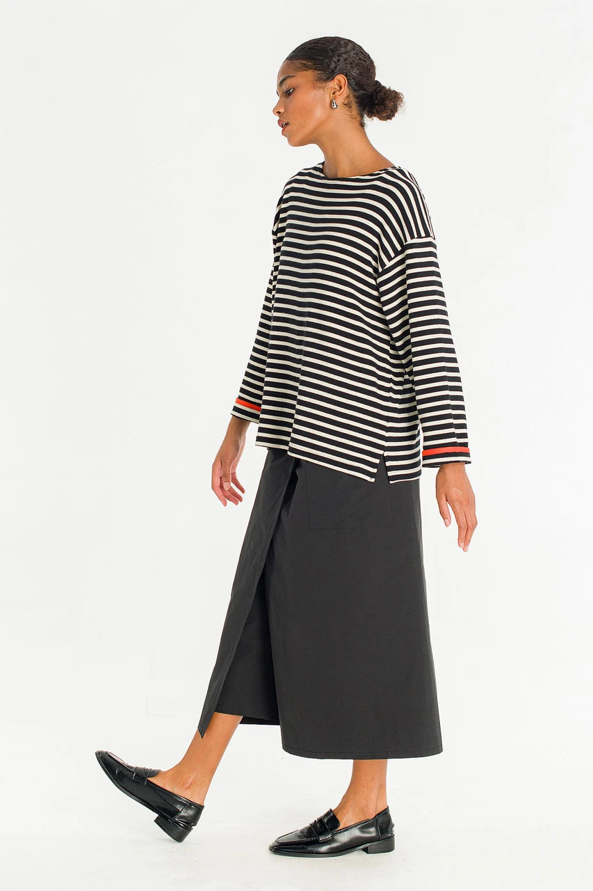 Two Way Mid Skirt, Black
