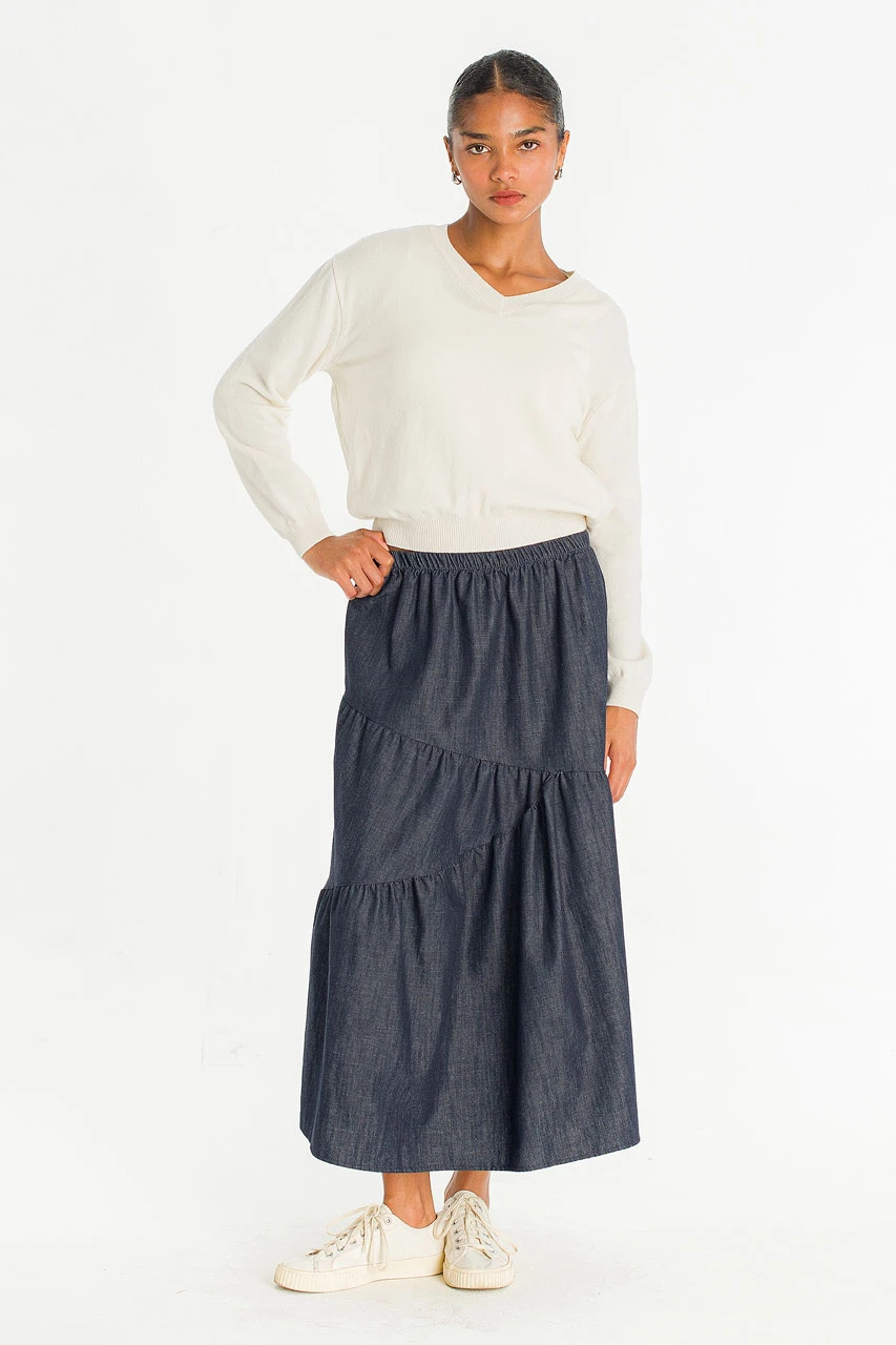 Tomo V Neck Jumper, Ivory