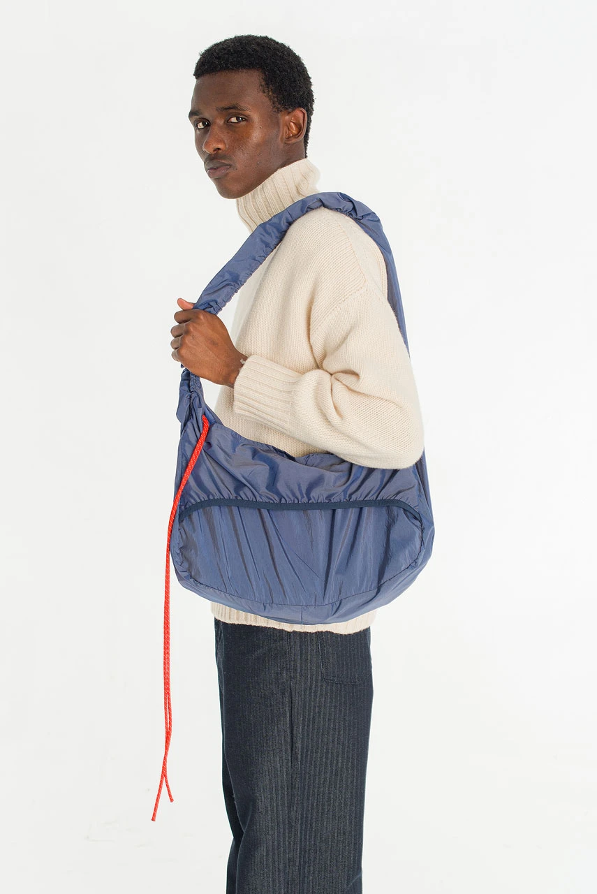 Menswear | Ruched Sling Bag, Blue