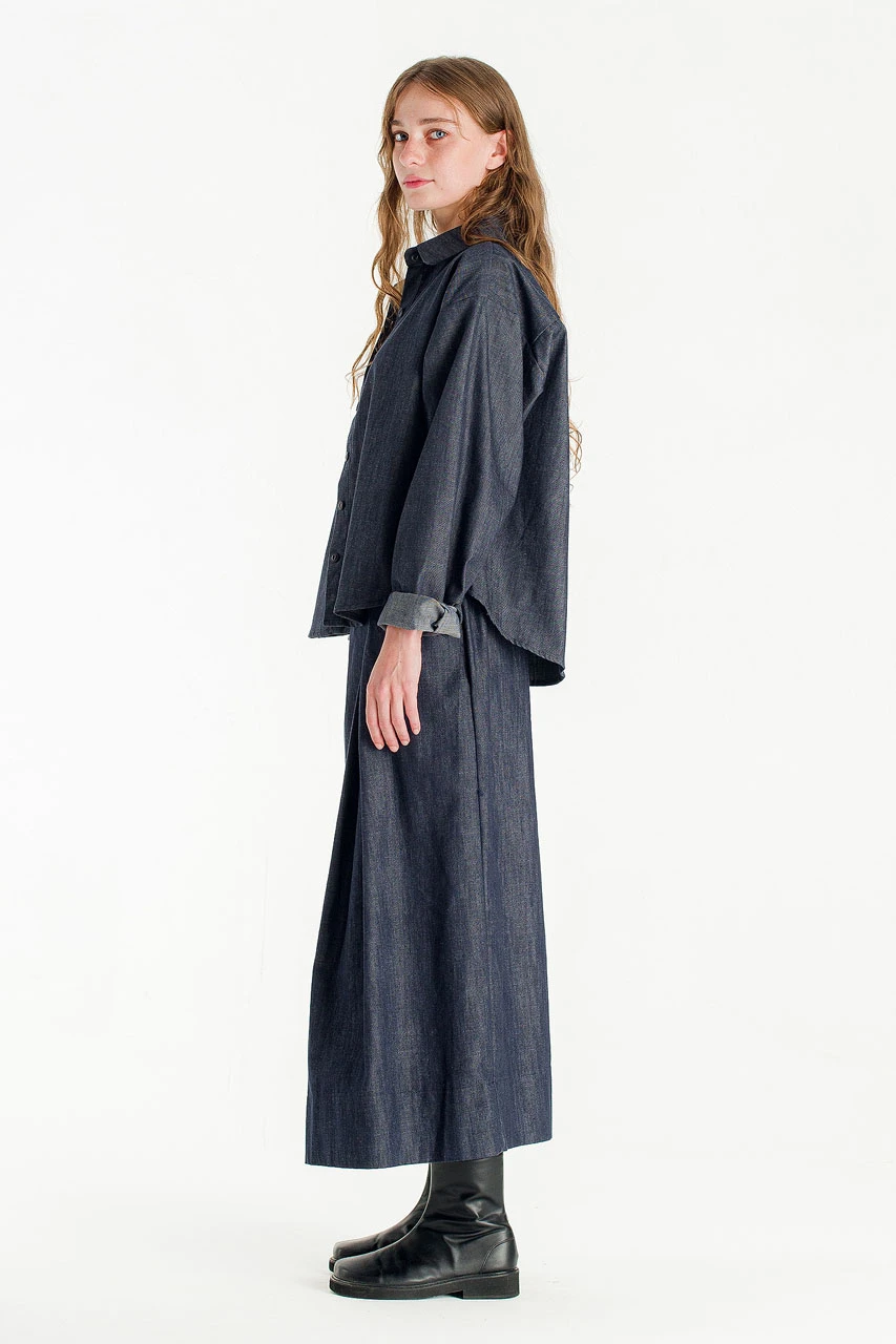 Yoko Peterpan Collar Shirt, Indigo
