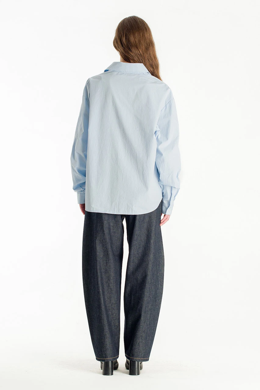 Marlow Oversized Shirt, Powder Blue