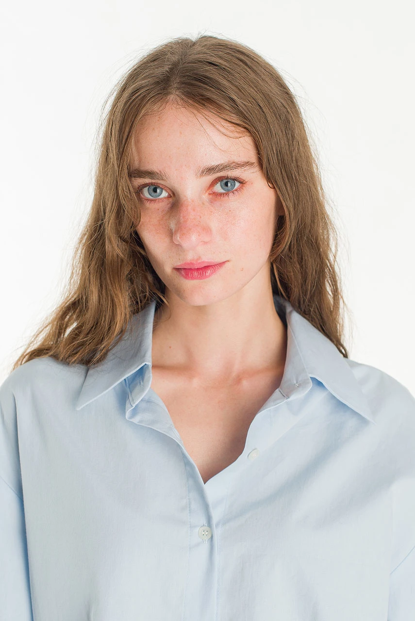 Marlow Oversized Shirt, Powder Blue