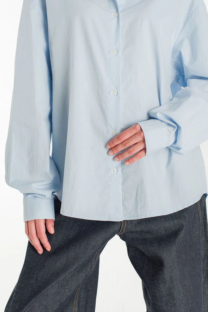Marlow Oversized Shirt, Powder Blue