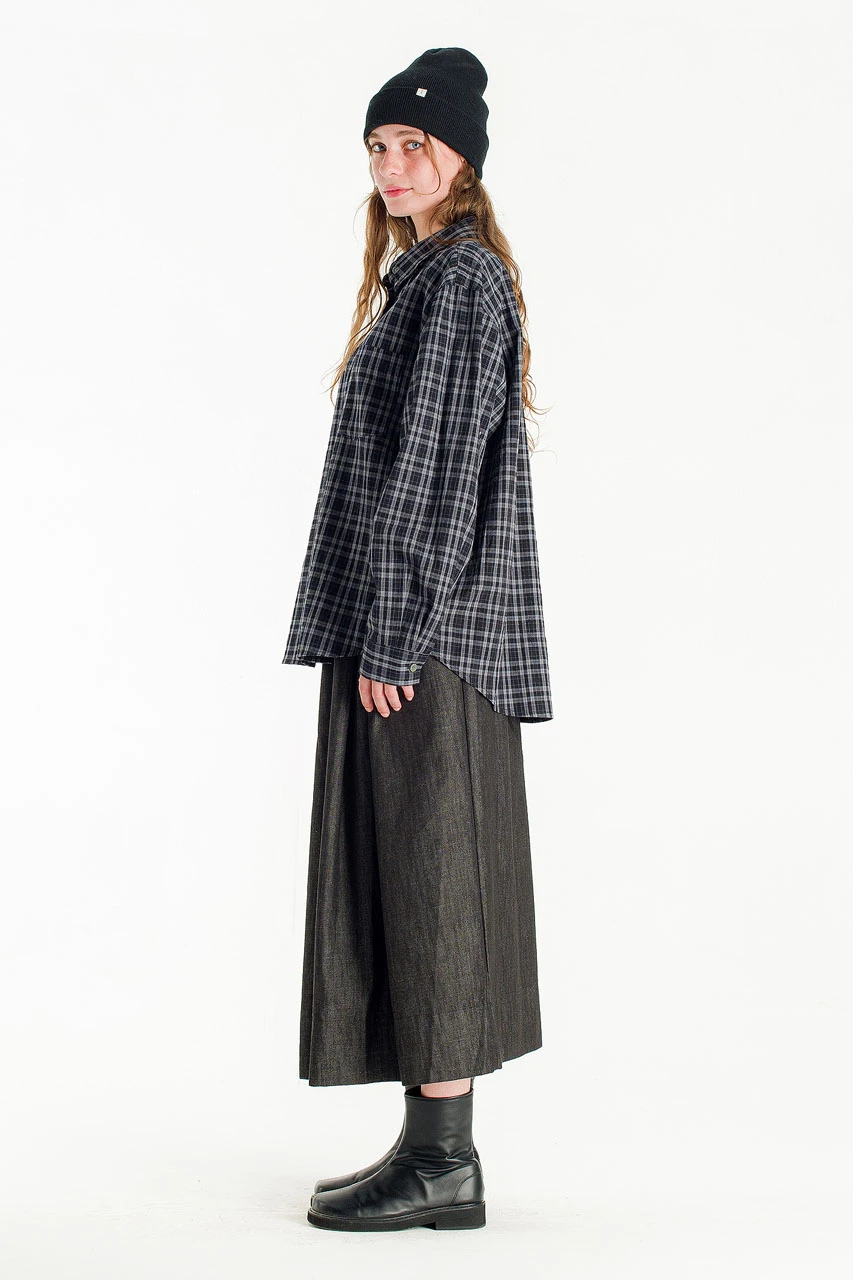 Dusk Check Shirt, Black