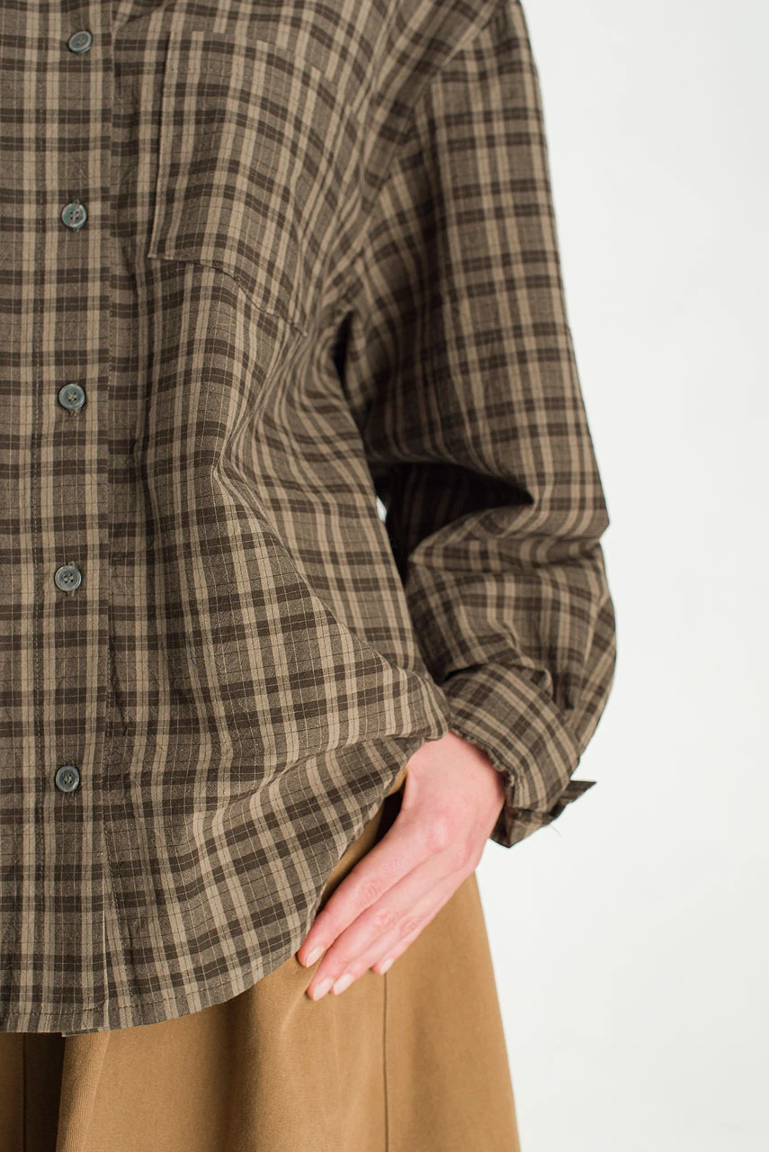 Dusk Check Shirt, Khaki