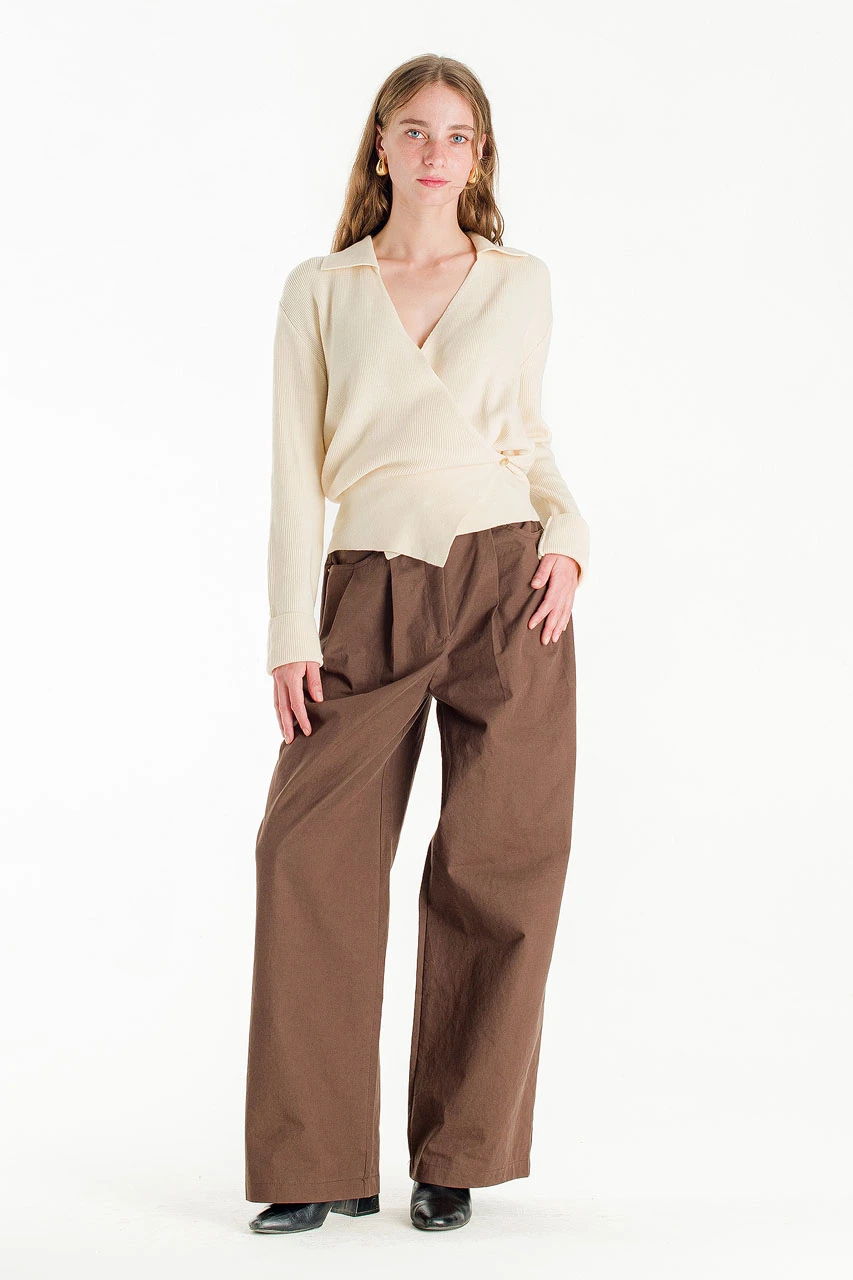 Marden Wrap Knit, Ivory
