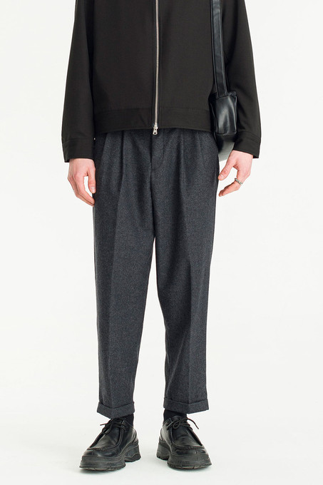 Menswear | Volk Wool Trousers, Charcoal