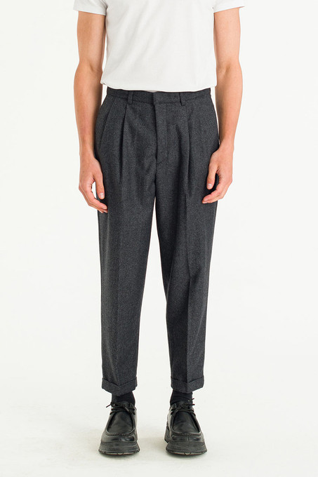 O'Connell's Plain Front Wool Cavalry Twill Trousers - Brown