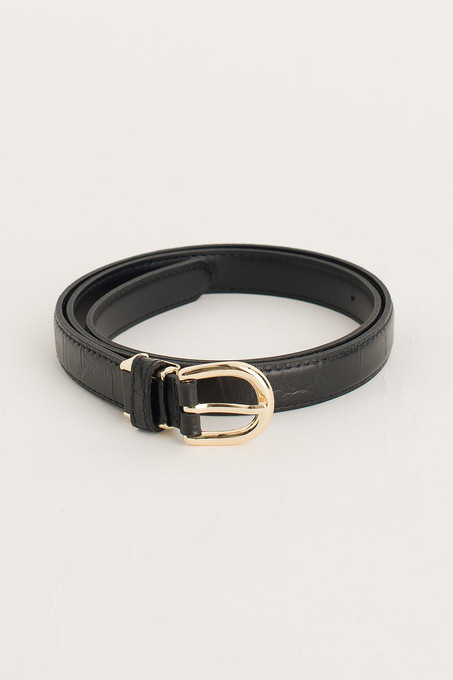 Siena Half Oval Belt, Black