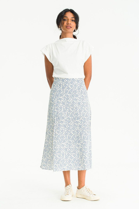 Valerie Floral Skirt, Ivory