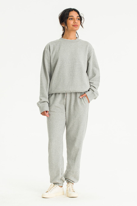 Sweatshirt \u0026 Jogger Set, Melange Grey