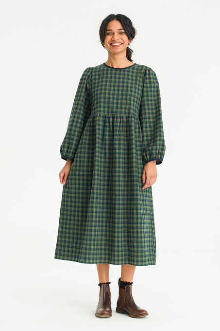 Kaneko Check Dress, Green