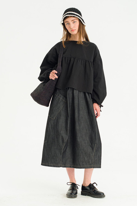 bibiy ANNE RIBBON BLOUSE ブラック bibiy ANNE RIBBON BLOUSE ブラック DSC_4284__65471.1718813896.510