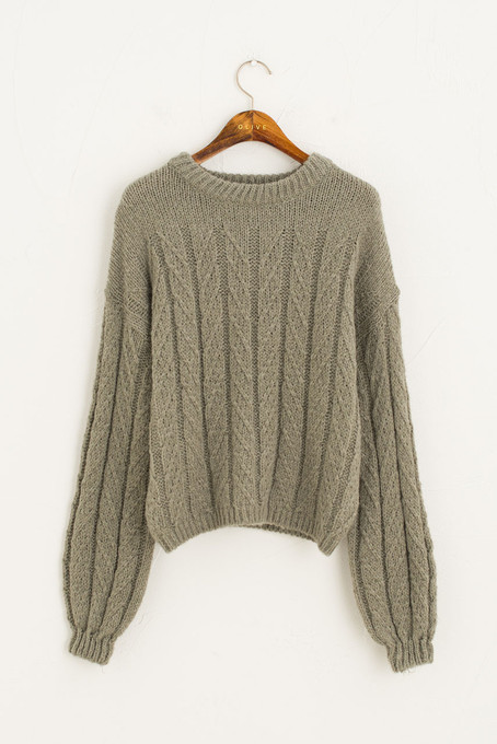 Sibu Cable Jumper, Olive