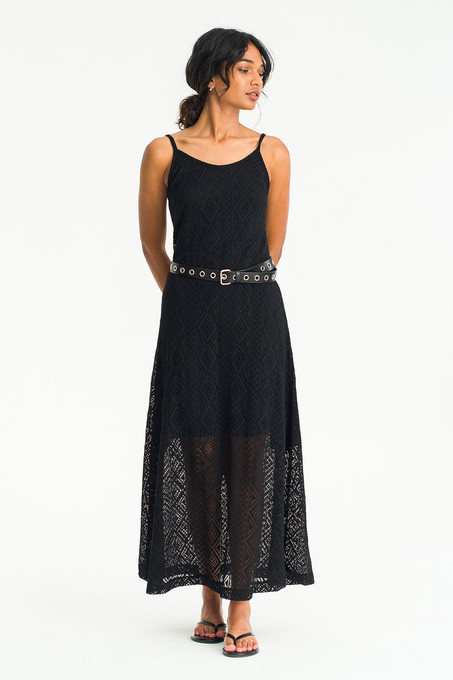Lace Cami Dress, Black