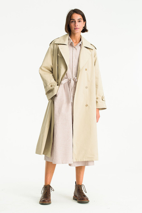【LOW CLASSIC】CREAM DOUBLE COLLAR TRENCH e1e6a1938aa407b175208479552b3f