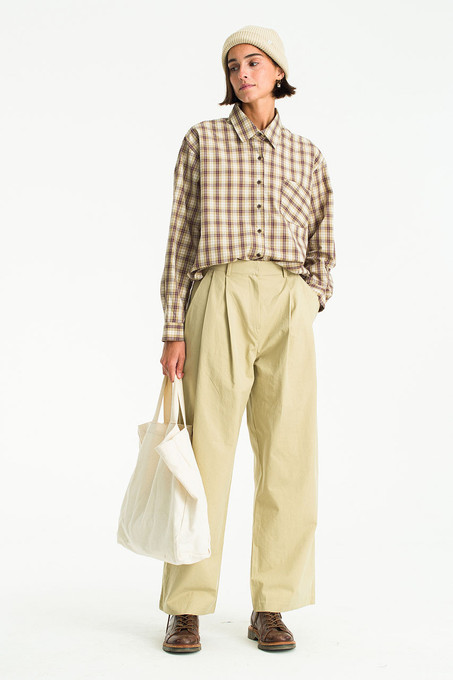 【YOURNUS】Royce Pintuck Wide Cream Pants Rona Pintuck Wide Pants, Beige