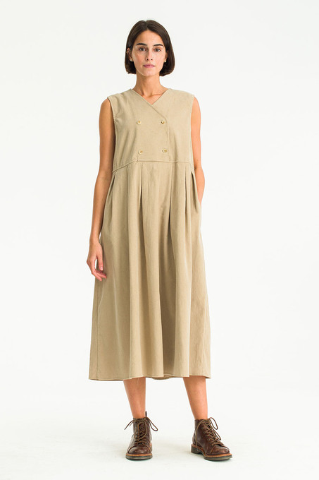 Hoya Cord Dress, Beige