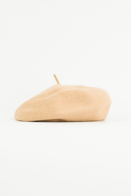 ●ANOETIC● ANC LOGO POINT WOOL BERETBEIGE m1037_1103952 Wool Beret, Beige