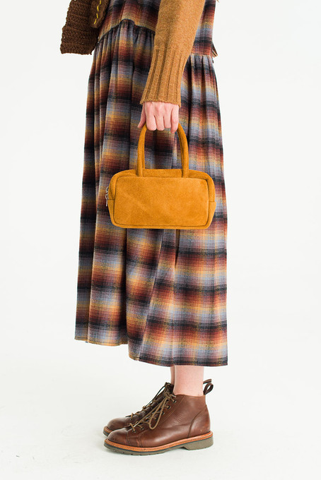 2/27で削除　her lip to suede mini boston bag Trois Logo Mini Boston Bag// どんな場面でもシーズンレスに使い