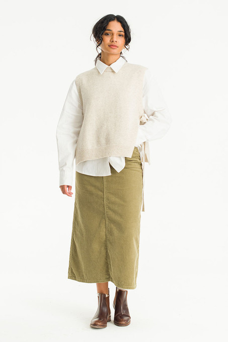 CLANE W FACE SIDE RIBBON KNIT VEST 正規品 CLANE W FACE SIDE RIBBON KNIT VESTベストセラー