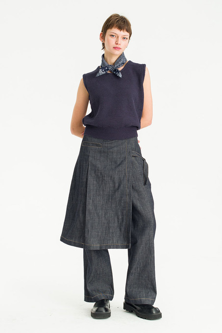 【COLOR iN ID】Rami Skirt Layered Pants Wrap Skirt Layered Pants CN329 - Korean Women's Fashion | LEWKIN