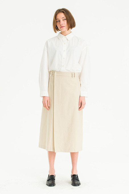 【新品】Bluelea Wrap culotte skirt 36 beige 20250319-001-BEIGE-01__63669.
