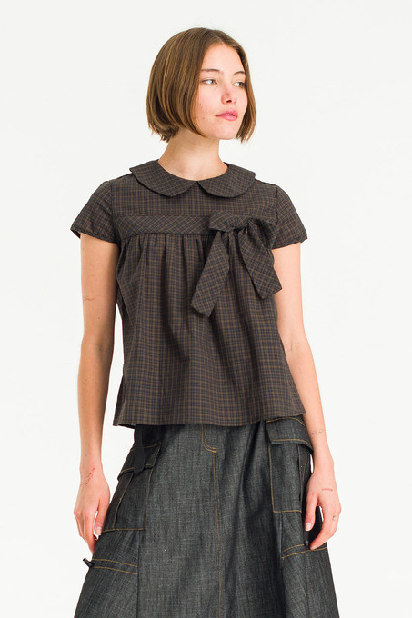 bibiy ANNE RIBBON BLOUSE ブラック Bibiy. ANNE RIBBON BLOUSE 予約
