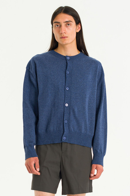 TTT_msw 25ss Crew neck cardigan（NAVY） Crew neck cardigan
