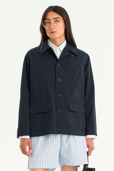 ジャケット・アウター Duplex Cotton Jersey MA-1 Cosmo Navy Menswear | Oversized Workwear Jacket, Dark Blue