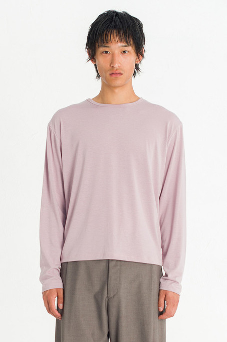 Menswear | Boat-Neck Long-Sleeve Tee, Lilac