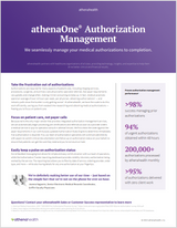 athenaOne Authorization Management Datasheet