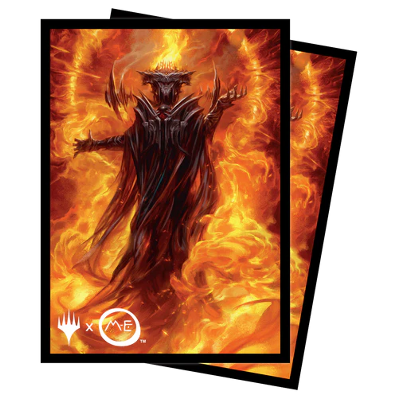 Ultra Pro 100 MTG Standard Card Sleeves LOTR Sauron Flames - MTG Sleeves
