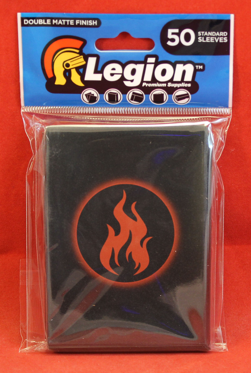 Legion 50 MTG Standard Card Sleeves Deck Protector - Iconic Fire