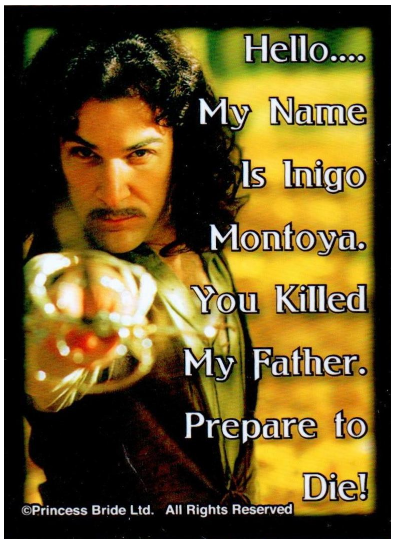 Max Protection 50 MTG Standard Card Sleeves Inigo Princess Bride