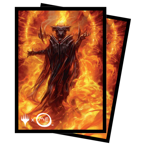 Ultra Pro 100 MTG Standard Card Sleeves LOTR Sauron Flames - MTG Sleeves