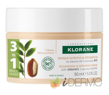 Klorane mascarilla nutri-reparadora a la manteca de cupuaçu bio 1 envase 150 mL
