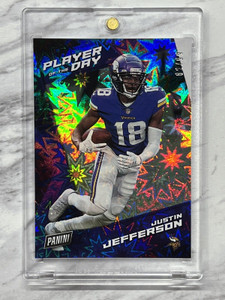Justin Jefferson 2021 Panini Player of the Day KABOOM #62/99 Super Rare SSP