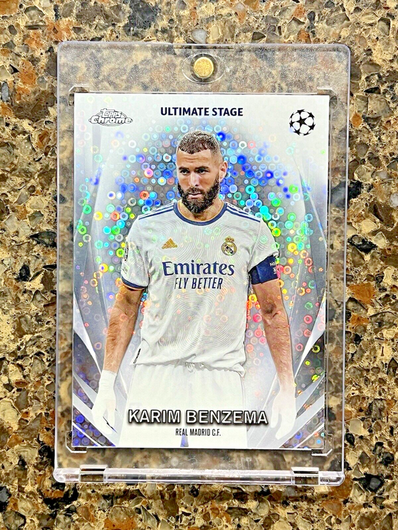 Karim Benzema 2023-24 Topps Chrome UCL Ultimate Stage Disco Refractor Gem Mint